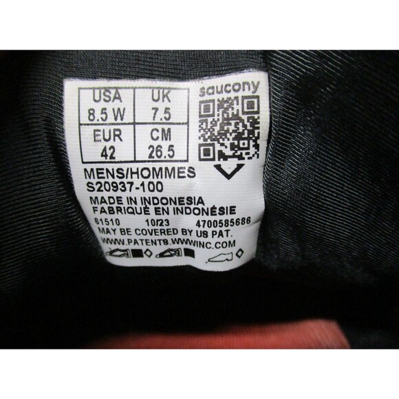 Saucony Mens Guide 17 Black S20937-100 Running Shoes Sneakers Size 8.5 W Wide
